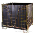 Rigid stacking warehouse storage steel mesh basket